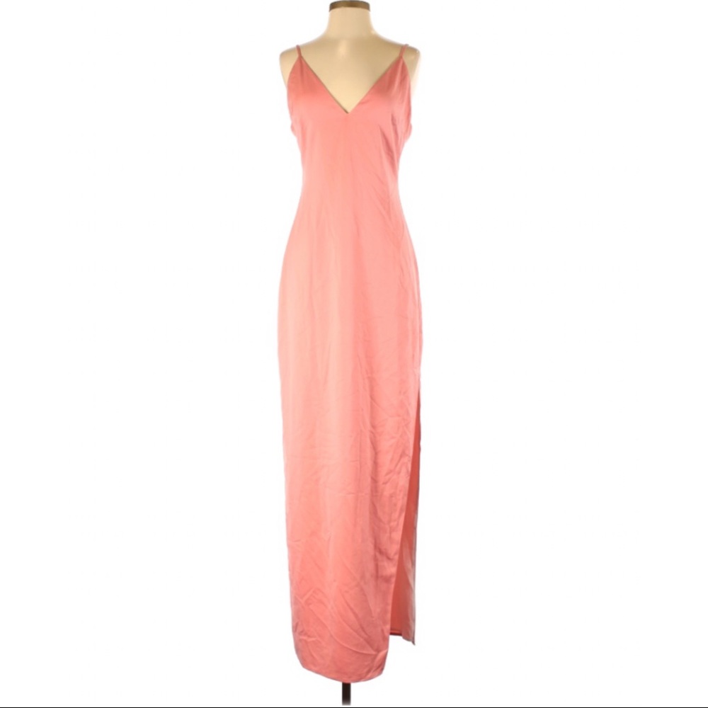 NEW Revolve X NBD Maxi Cocktail Dress with Slit and Open Back